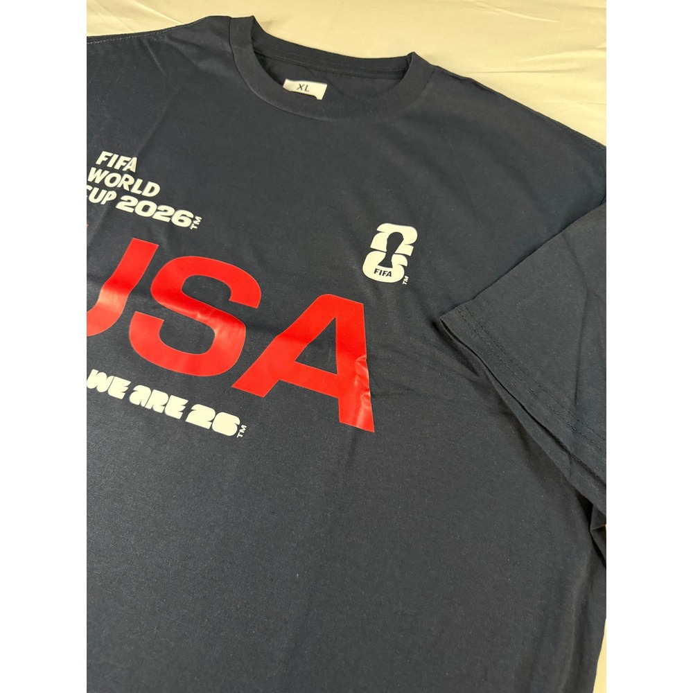 FIFA World Cup 2026 USA T-Shirt Mens XL Navy Blue We Are 26 Outerstuff NWT
